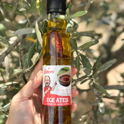 Ege Ateşi – Atom Biberli Zeytinyağı Karışımı 250 gr | Doğal, Acılı, Katkısız Sos