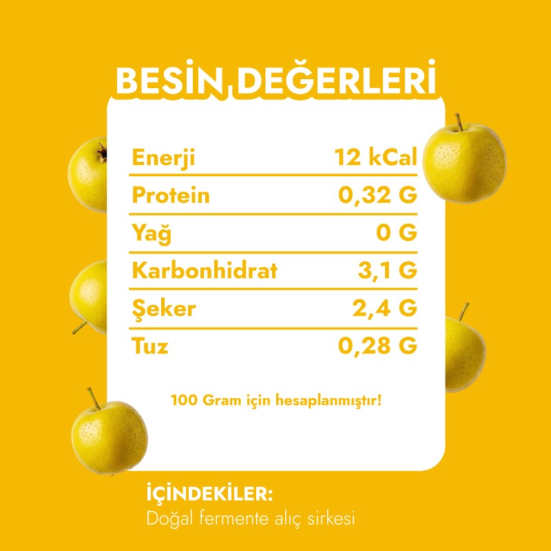 Organik Alıç Sirkesi 500 ml – Doğal Fermente, Katkısız ve Kalp Dostu