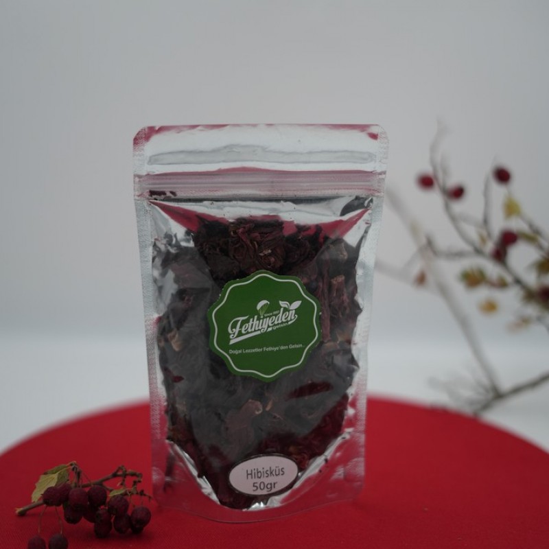 Doğal Kurutulmuş Hibiskus 50 Gr – Katkısız, Aromatik ve C Vitamini Deposu