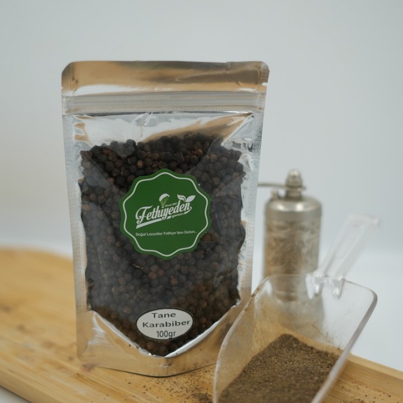 Doğal Tane Karabiber 100 Gr – Katkısız, Yoğun Aromalı ve Taze Baharat