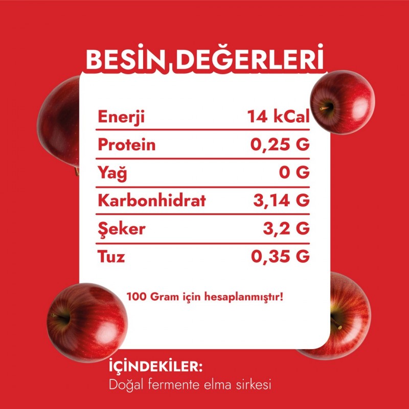 Organik Elma Sirkesi 500 ml – Doğal Fermantasyonla Katkısız Üretim