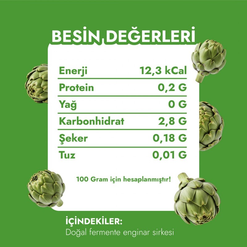 Organik Enginar Sirkesi 500 ml – Doğal Fermente, Katkısız ve Karaciğer Dostu