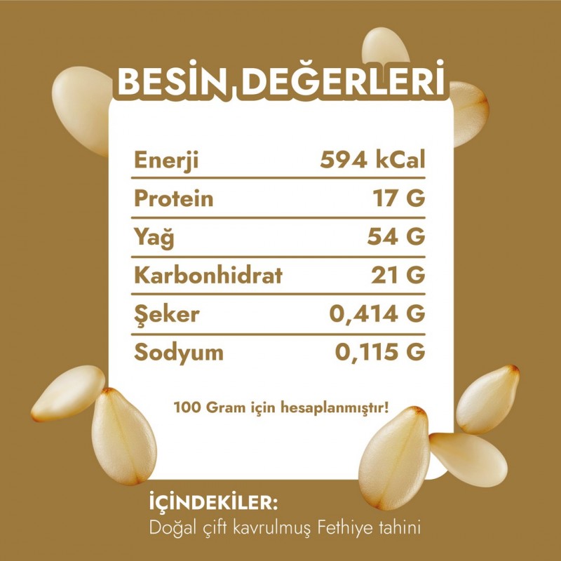 Çift Kavrulmuş Tahin 650 Gr – Doğal, Katkısız ve Geleneksel Fethiye Üretimi