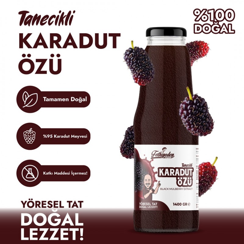 Tanecikli Karadut Özü 1400 Gr – Doğal, Katkısız ve Organik Lezzet